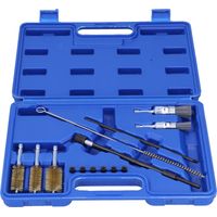 Kit 14 pièces nettoyage injecteur essence : bouchons arbre, brosses nylon, outil pour base injecteur