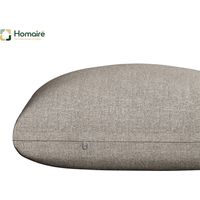 HOMAIRE Garten-Lounge-Set Ecksofa für 6-7 Personen mit verzinktem Eisengestell, verstellbaren Beinen und beige Sitz- und Rückenkissen