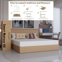 High Density Foam Mattress Breathable Mesh Sides, Soft-Knit Cover & Support Foam Base Rolled & Boxed - Single (W90cm x L190cm x D15cm)