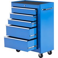 Carrello Porta Utensili Attrezzi Attrezzatura con Cassettiera Azzurro 61,5 x 33 x 82,5 cm