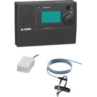 Klimaregler komplett mit Strömungskontaktfühler und externem Fühler, 2 Kanäle Caleffi 152002 Schwarz