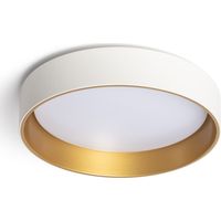 LED-Deckenleuchte 20W Rund Metall Ø450 mm CCT Wählbar Broadway Weiß / Gold