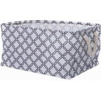 Cesto Contenitore Porta Biancheria Bucato Manici Tessuto Grigio 43x32x25cm 79208