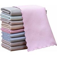 Lot de 10 Chiffons de Nettoyage, Chiffons de Nettoyage en Microfibre, Cuisine Chiffon de Nettoyage Domestique, Lingettes Microfibre Lavable, Chiffons en Microfibre Multi-usages 30 x 40 cm Couleur aléa