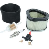 vhbw 1x pre-filter, 1x air filter, 1x spark plug, 1x inline gas filter compatible with John Deere STX46, STX38 Lawn Tractor - 4 Part Filter Set