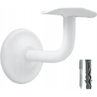 Support de rampe - Kit de montage - Blanc - Métal laqué - Pour rampes rondes - Installation facile