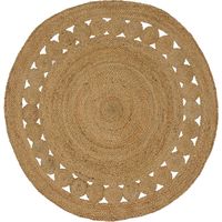 vidaXL Tapis de surface Naturel Ø 120 cm Jute