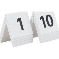 Securit Kit de números de mesa blanco 10 piezas