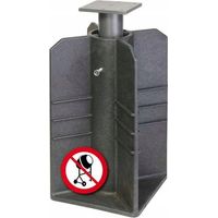 Base da acquistare per ombrellone INTERRATO 30x30 cm PLATINO nero Homms