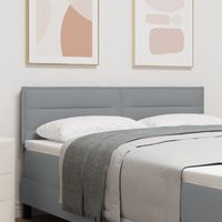 Vidaxl – Tête de lit réglable en tissu gris clair – Rembourrage en mousse – Bois d'ingénierie et pin massif – Style moderne pour chambre contemporaine