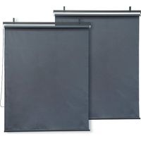 Juego de 2 estores enrollables para pérgola - 124 x 225 cm - Antracita