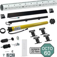 Solarbetriebener Funkantriebssatz für Rollladen 40 kg - OCTO Rohr Ø 60 mm - 20 Nm