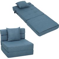 Schlafsessel Relaxsessel Gästebett. abnehmbarer Bezug, 70 cm x 70 cm x 61 cm, Dunkelblau
