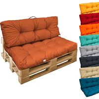 Linxor – Kit de coussins capitonnés pour palette – Tissu oxford 100% polyester – Épaisseur 20 cm – Résistant aux tâches et à l'eau