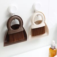 Mini Handstofveger en -schop Set: Kleine Borstel en Schop voor Huis, Kampeerplaats en Huisdieren - Wit en Koffiebruin