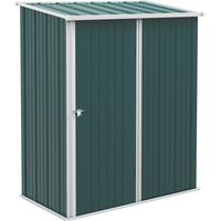 Casetta da Giardino in Acciaio Porta Attrezzi con Catenaccio, 161.5x94.5x196cm, Verde