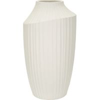 Vaso Ice alto in magnesio color crema con coste verticali