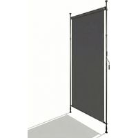 CAIziStore extérieur vertical à fixation par pince, extensible, sans perçage, brise-vue et pare-vent pour balcon et terrasse, résistant aux intempéries, anthracite, avec manivelle, 120 x 270 cm