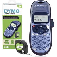 Étiqueteuse portable LetraTAG LT-100H – Impression 2 lignes – Mémoire 9 étiquettes – Clavier QWERTY-like – Ruban papier blanc inclus – Dymo