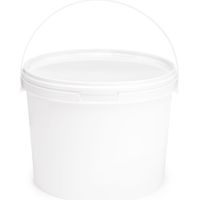 Garronda Seau avec Couvercle 3 L pour Le Stockage de Produits Alimentaires et Chimiques 10 Pièces Blanc GD-0071