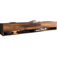 Moderner TV-Schrank 180 cm – grifflos, matt, freistehend oder wandmontiert