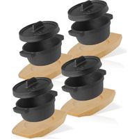 BBQ-Toro Mini Dutch Oven (4 pièces) Ø 11 cm - rond Pot de service en fonte