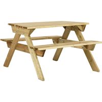 Table de pique-nique et bancs 110x123x73cm Bois de pin imprégné
