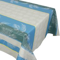 Nappe Jacquard coton PALMIER + enduction acrylique Carré 150x150 cm