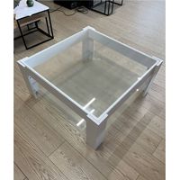 Tavolino da salotto bianco con doppio ripiano in vetro Homy