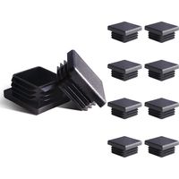 Bouchon Carré En Plastique 40x40 mm - Pour Tube Carré - Protection Extrémité Tube - 16 Pièces