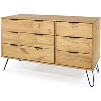 Chest of Drawers 3+3 Industrial Wooden Cabinet Organiser Bedroom Storage Unit