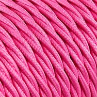 Câble Electrique Rose en Textile Torsadé 3x0.75mm² - Fil Electrique Tissu