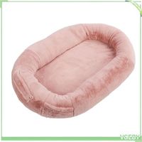 Lit pour chien humain - FAFEICY - Grand - Ergonomique - Lavable - Rose corail