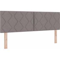 vidaXL Tête de lit Taupe tissu