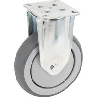 Verzinkte Bockrolle mit Plattenbefestigung. Durchmesser100x32mm Plattenaufnahme: 77x67 Belastung:: 100kg TENTE 2478PJP100P50