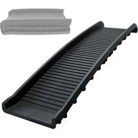 Wiltec Hunderampe faltbar, 156 x 40 cm, geklappt 79 x 40 cm, aus Kunststoff, rutschsicher, Traglast bis zu 90 kg, Haustierrampe