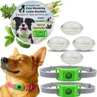 Floh- und Zeckenhalsband für Hunde mit Anhänger für ätherische Öle, verstellbares Silikonhalsband mit 2 Nachfüllkapseln, hautfreundliches Design, AirTag-kompatibler Haustieranhänger (2 Stück)