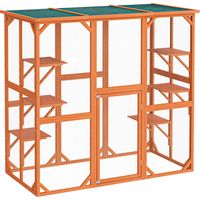 Recinto per gatti da esterno resistente alle intemperie 168 x 82 x 166,5 cm 6 piattaforme Parco Gabbia