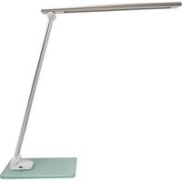 UNILUX 400124478 Lampada da Scrivania, 5.5 W, Bianco/Grigio Metallo, 35 x 30 x 11 cm