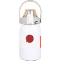 316 Stainless Steel Vacuum Cup Large Insulated Stainless Steel Water Bottle Handheld Sports Kettle Snowflake White 1L