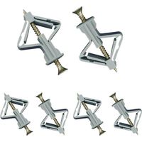 50 Pièces Chevilles pour Plaque de Plâtre, Chevilles avec Vis pour Plaques de Plâtre, Fixations Murales en Plâtre et Creuses