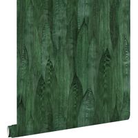 papier peint feuilles vert émeraude - ESTAhome