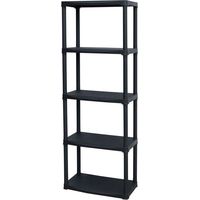 Etagere de rangement - TOOD - ETA 635 - 5 tablettes - Plastique - 60 x 30 x 176 cm - Noir