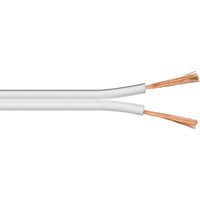 Lautsprecherkabel weiß, 25 m Rolle, Querschnitt 2 x 0,75 mm², CCA. Kabellänge 25 m