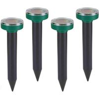 4 répulsif solaire anti-taupe IP65 anti-taupe ultrasonique, anti-taupe, répulsif de campagnol, répulsif de campagnol, répulsif de taupe pour le jardin pelouse cour herbe verte