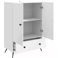 Sideboard/Anrichte/Buffet Hochglanz Weiß 66 x 34,5 x 95 cm Holzwerkstoff LXWW648898