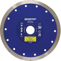 EdgePoint CT180 180mm Tile Cutting Diamond Blade, 25.4mm Bore, 10mm Segment Height, Wet/Dry Use