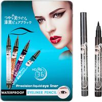 Liquid eye-liner waterproof longue tenue, maquillage des yeux noir, stick liner anti-bavure format cosmétique