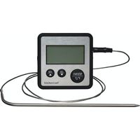 KitchenCraft Thermometer de Fühler mit Digital Timer de Edelstahl, 8 x 8 x 2 cm