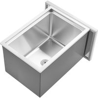 Mophorn Stainless Steel Drop-In Ice Chest, 20"L x 14"W x 12"H (508 x 355 x 306 mm), 30L Capacity Cooler with Lid and Drain Pipe, Ideal for Outdoor Use and Keeping Beverages Cold